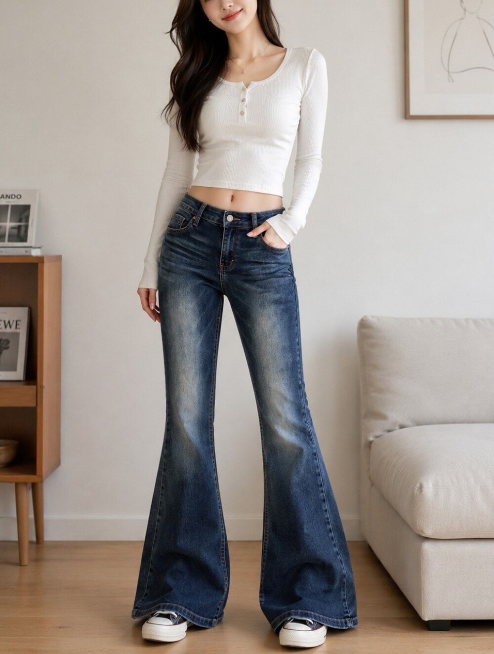 Underground Dark Blue Jegging  Flared Jeans